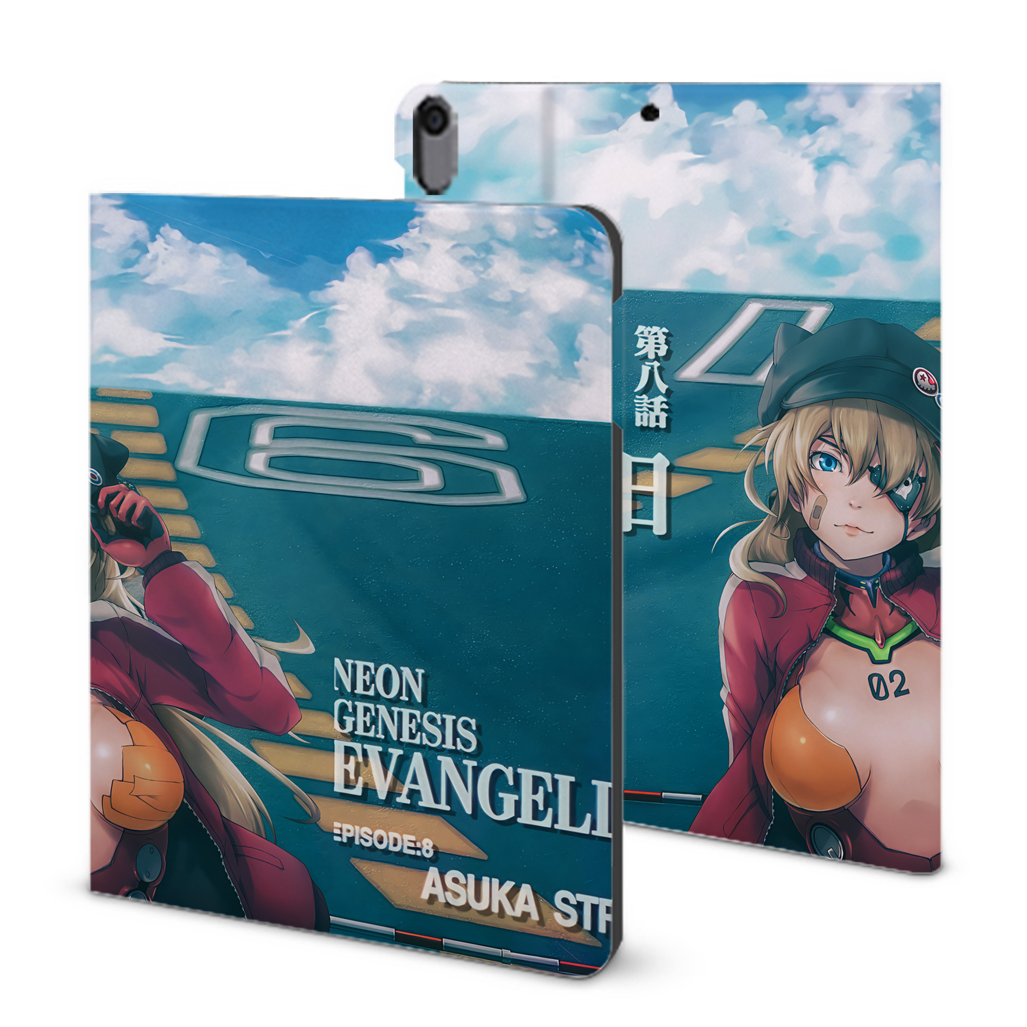 （画像用） EVA 新世紀エヴァンゲリオン IPad ケース ブック型 PUレザー TPU 耐衝撃 軽量 薄型 ペン収納なし 全面保護 IPad 各モデル対応